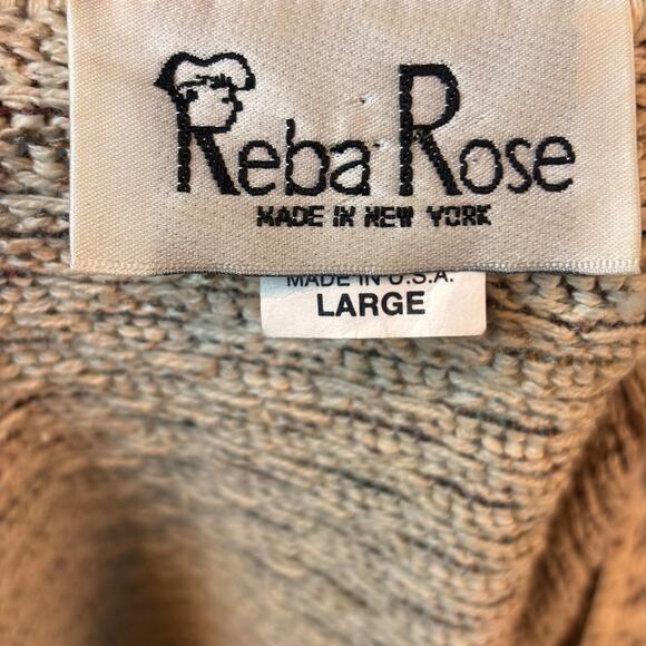 Vintage Reba Rose 100% Cotton Button Up Cardigan Long Sleeve Womens Large - Picture 8 of 9